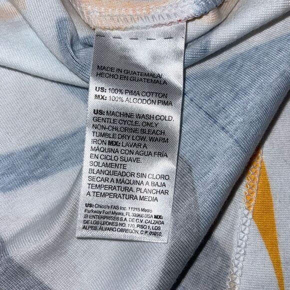 Chico’s Abstract Everyday 3/4 Sleeve Tee Size 4 US XXL‎ NWOT - Picture 7 of 10